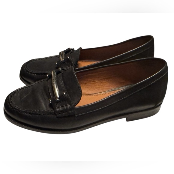 High End Lauren Ralph Lauren Women’s 7 Flynn Black Leather Loafers 7B MINTY - Picture 2 of 10
